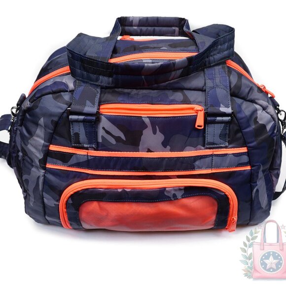 ❤️ Lug Camo Navy Propeller Duffel Overnight Gym Bag Blue Yoga Pilates Mat Pocket - Picture 6 of 9